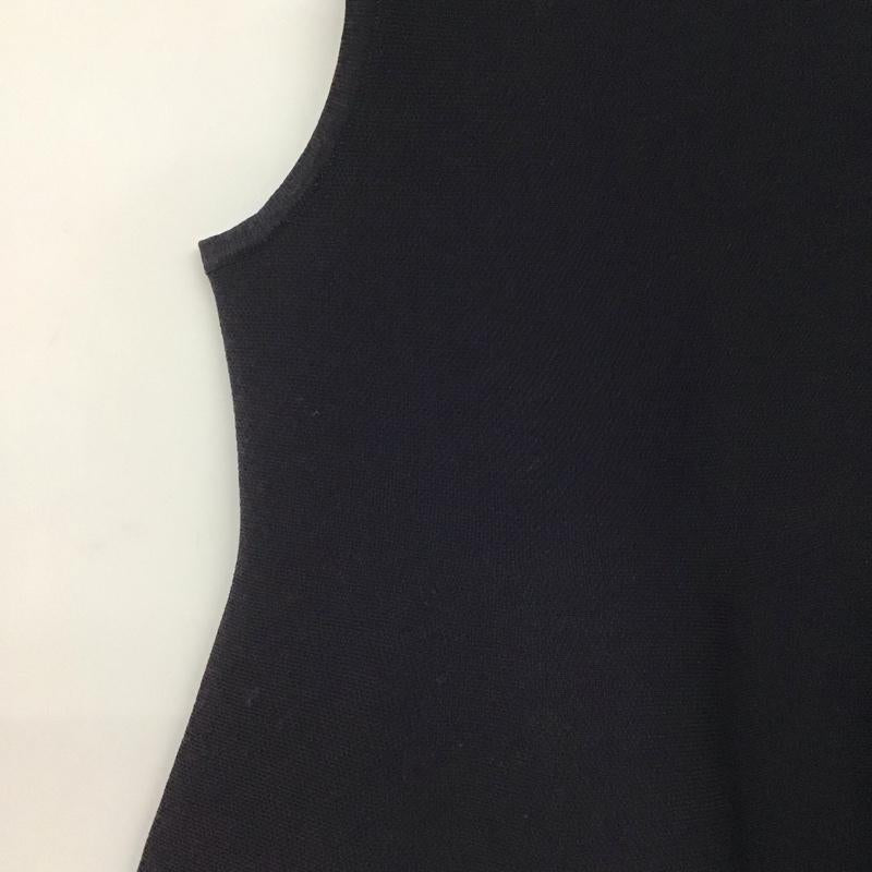 ユナイテッドアローズグリーンレーベルリラクシング UNITED ARROWS green label relaxing ニット、セーター 半袖 3518-119-0383 ソフト ペプラム ジレ ニット プルオーバー 無地 紺 / ネイビー /  レディース USED 古着 中古 10141246