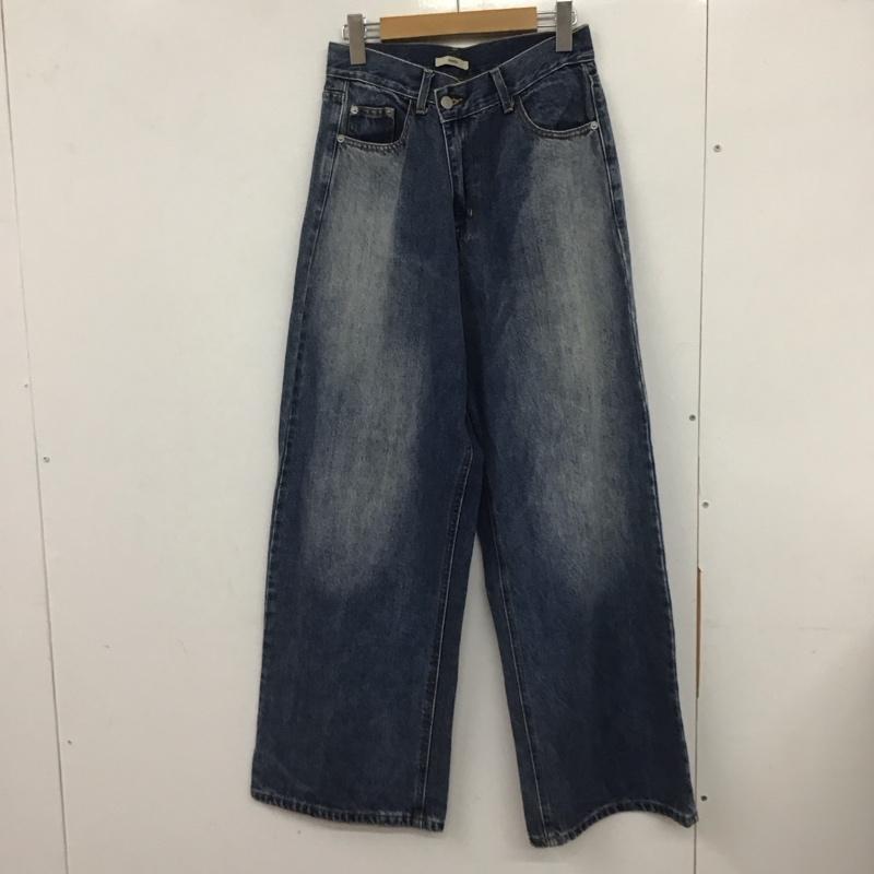 ミスティック mystic パンツ デニム、ジーンズ MYZ1041103A0007 オーバーダイワイドデニム 2 無地 水色 / ライトブルー /  レディース USED 古着 中古 10133428