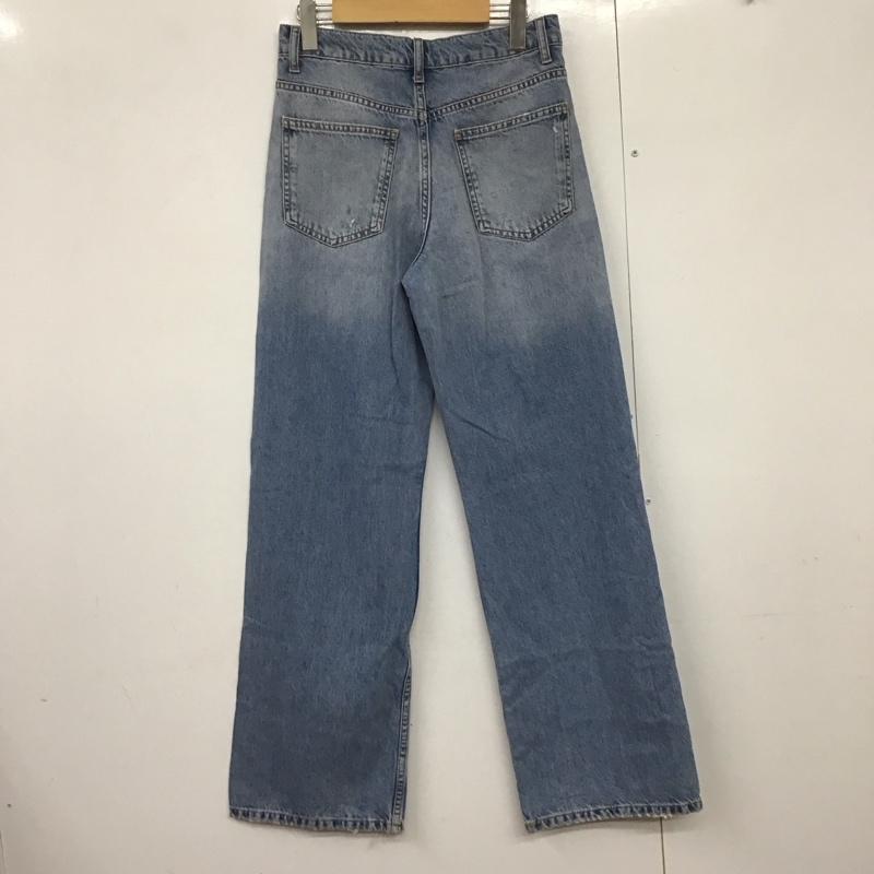 ザラ ZARA パンツ デニム、ジーンズ デニムパンツ ワイドパンツ カジュアルパンツ 34 無地 インディゴ / インディゴ /  レディース USED 古着 中古 10142720