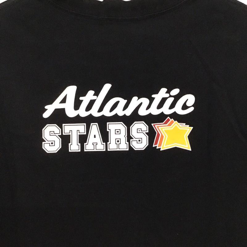 アトランティック スターズ Atlantic STARS Tシャツ 半袖 半袖カットソー プリントTシャツ クルーネックカットソー L ロゴ、文字 黒 / ブラック /  メンズ USED 古着 中古 10140314