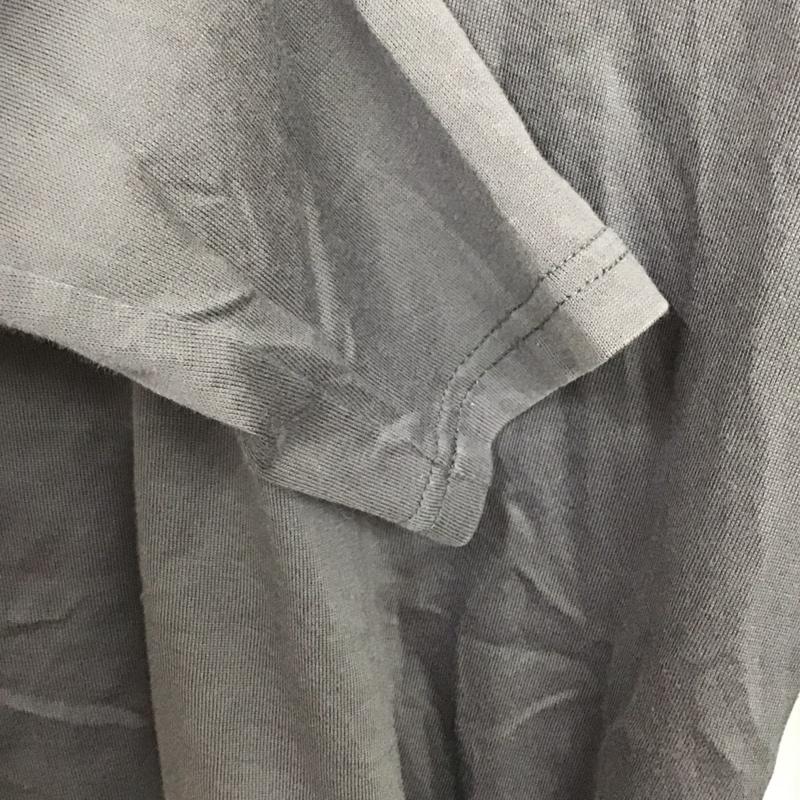 バーバリーブラックレーベル BURBERRY BLACK LABEL カットソー 長袖 長袖カットソー 無地カットソー Vネック 3 ロゴ、文字 灰 / グレー /  メンズ USED 古着 中古 10130845