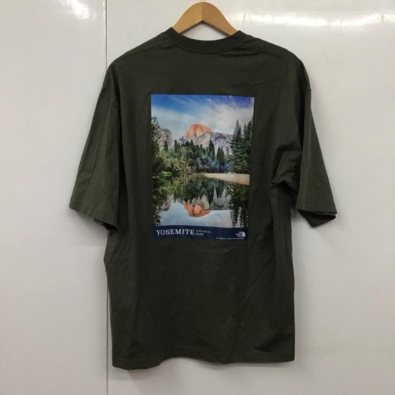 ザノースフェイス THE NORTH FACE Tシャツ 半袖 nt32436 ショートスリーブヨセミテシーナリーティーTシャツ プリントTシャツ XL ロゴ、文字 カーキ / カーキ /  メンズ USED 古着 中古 10130304