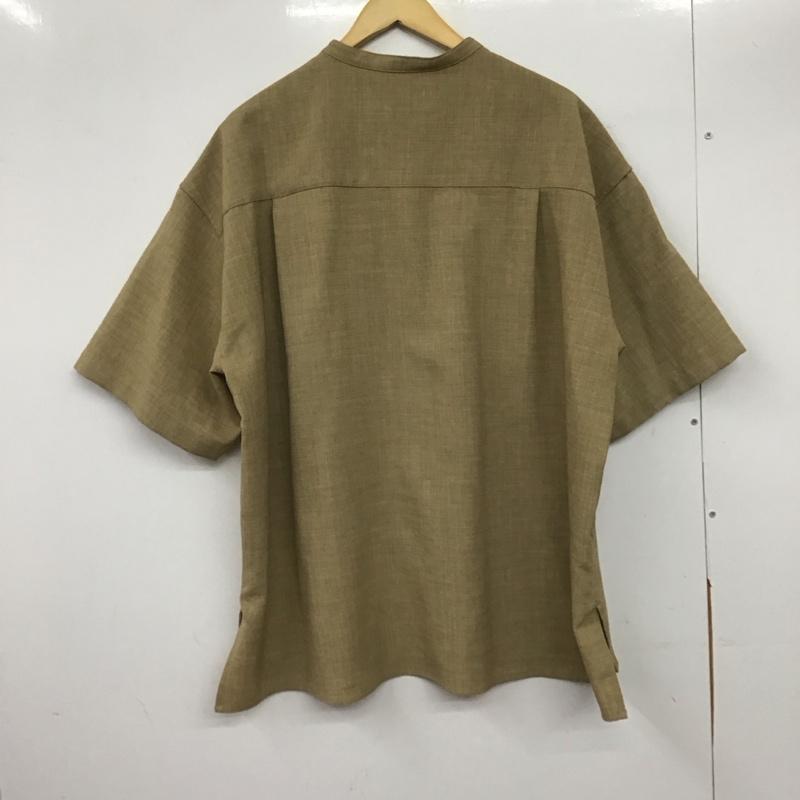 フリークスストア FREAK S STORE シャツ、ブラウス 半袖 半袖シャツ ノーカラーシャツ 前ボタン M 無地 ベージュ / ベージュ /  メンズ USED 古着 中古 10144954