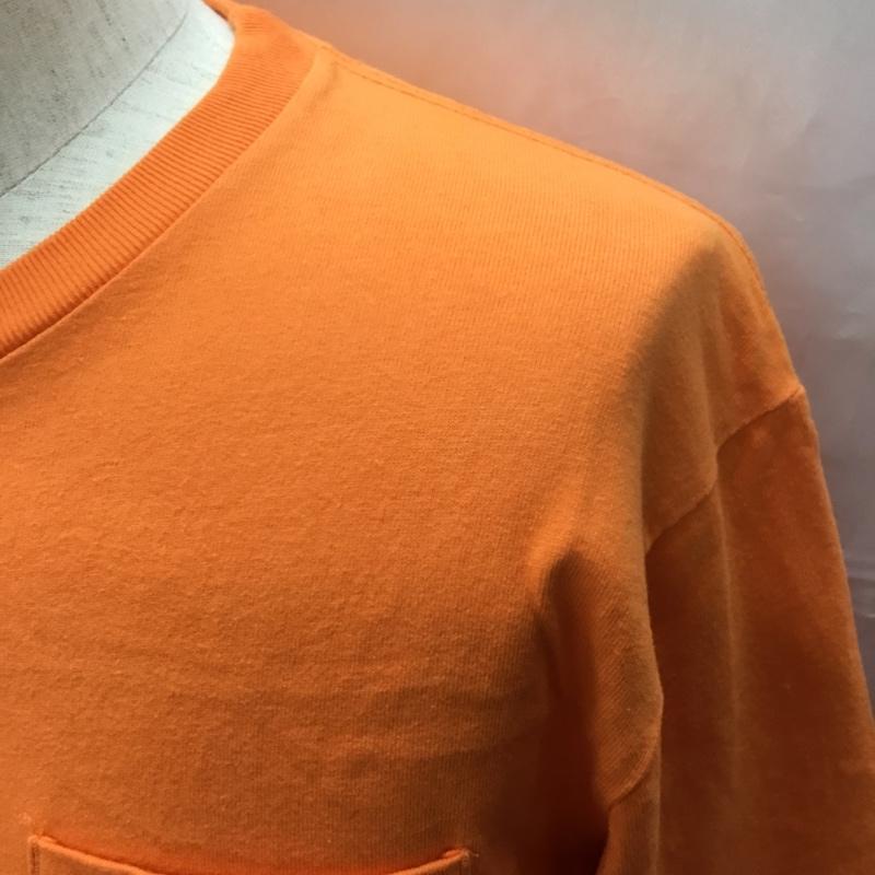 ベンデイビス BEN DAVIS カットソー 長袖 長袖カットソー クルーネックカットソー ロングスリーブカットソー プリントTシャツ M 無地 橙 / オレンジ /  メンズ USED 古着 中古 10114895