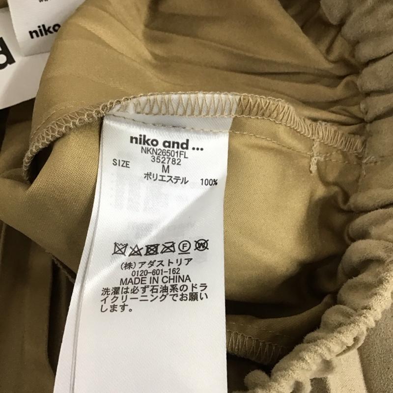 ニコアンド niko and... スカート ロングスカート エコスエードプリーツスカート M 無地 ベージュ / ベージュ /  レディース USED 古着 中古 10122573