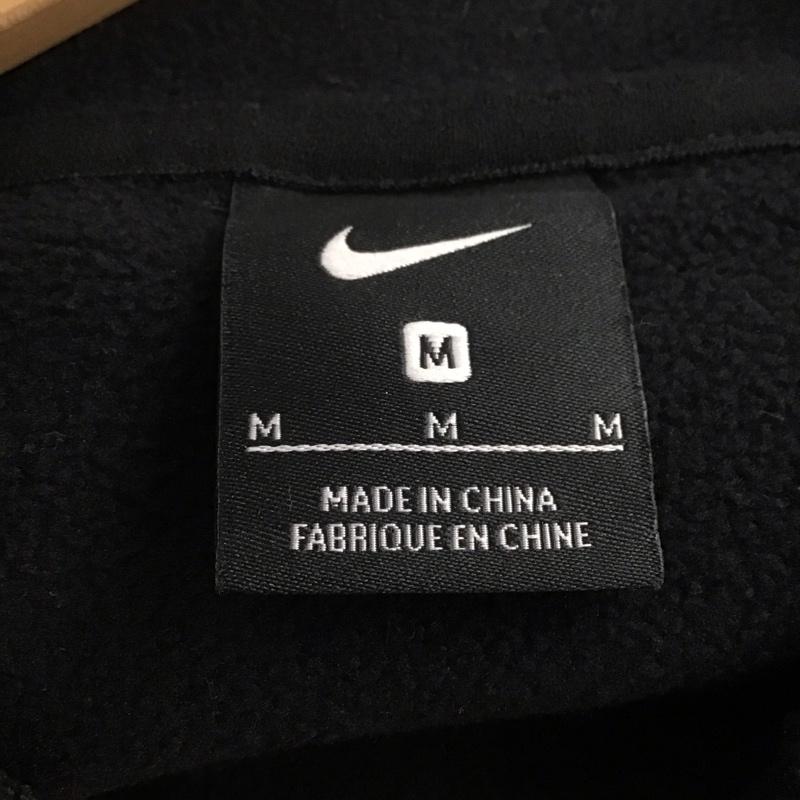 ナイキ NIKE パーカー 長袖 BV5359-010 フリース プルオーバー M ワンポイント 黒 / ブラック / X 金 / ゴールド /  レディース USED 古着 中古 10146387