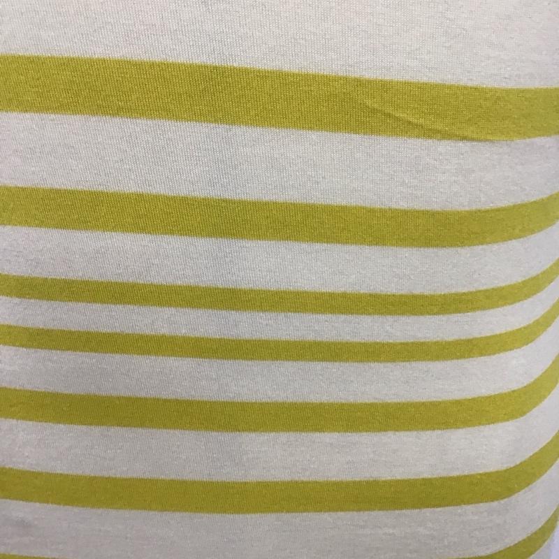 ハレ HARE Tシャツ 半袖 半袖Tシャツ プリントTシャツ 半袖カットソー S ボーダー柄 白 / ホワイト / X 黄 / イエロー /  メンズ USED 古着 中古 10113138