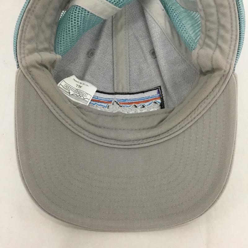 パタゴニア patagonia 帽子 キャップ メッシュキャップ ロゴ、文字 灰 / グレー / X 水色 / ライトブルー /  メンズ USED 古着 中古 10137891