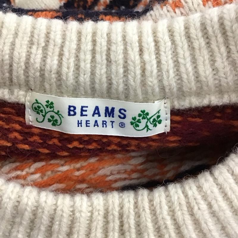 ビームス ハート BEAMS HEART ニット、セーター 長袖 長袖ニットカットソー ニット セーター クルーネックニット プリント マルチカラー / マルチカラー /  レディース USED 古着 中古 10116610