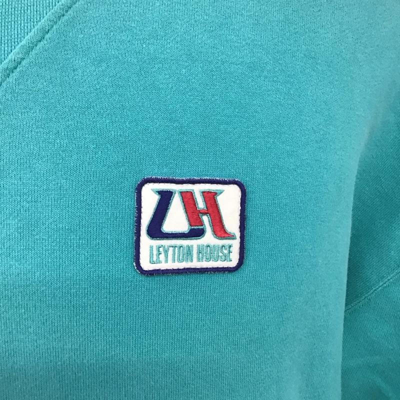 古着 USED トレーナー 長袖 スウェット LEYTON HOUSE ロゴ、文字 薄緑 / ライトグリーン /  メンズ USED 古着 中古 10118102