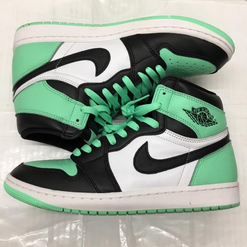 ナイキ NIKE スニーカー スニーカー DZ5485-130 AIR JORDAN 1 RETRO HIGH OG 27.5cm 箱有 27.5cm ロゴ、文字 黒 / ブラック / X 白 / ホワイト / X 薄緑 / ライトグリーン /  メンズ USED 古着 中古 10121859