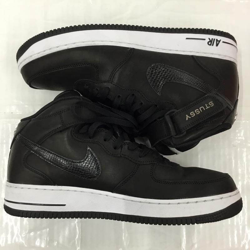 ナイキ NIKE スニーカー スニーカー DJ7840-001 AIR FORCE 1 07 MID SP STUSSY 29cm 箱有 29.0cm ロゴ、文字 黒 / ブラック / X 白 / ホワイト /  メンズ USED 古着 中古 10106044