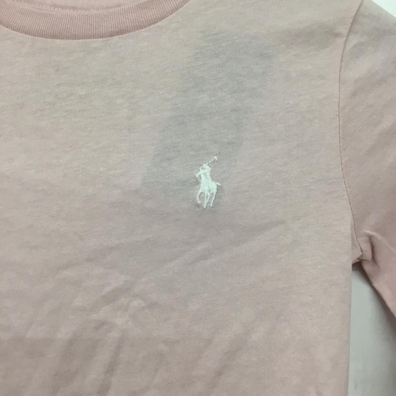 ポロラルフローレン POLO RALPH LAUREN Tシャツ 長袖 313854943001 キッズ ロンT 130 タグ付き 130cm ワンポイント 桃 / ピンク /  ガールズ USED 古着 中古 10144693
