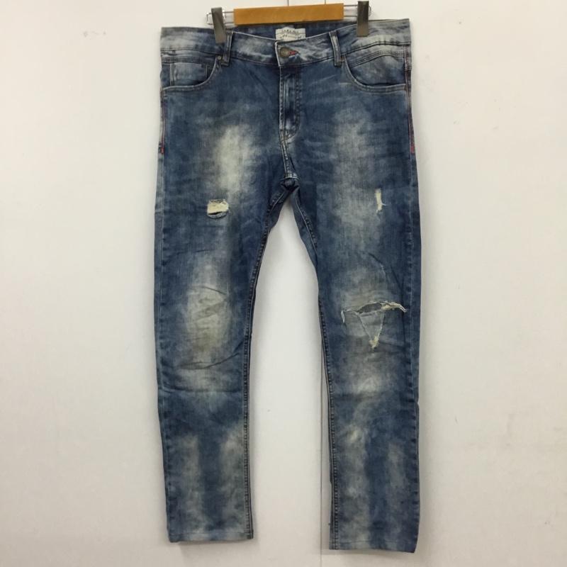ザラメン ZARA MAN パンツ デニム、ジーンズ デニムパンツ スリムパンツ ストレッチパンツ ジーンズ 44 無地 インディゴ / インディゴ /  メンズ USED 古着 中古 10115009