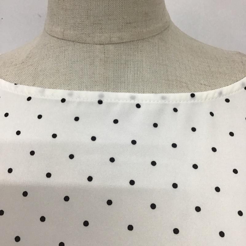 オペークドットクリップ OPAQUE.CLIP ワンピース ロングスカート 長袖ワンピース ロングワンピース ドットロングスリーブワンピース M ドット 白 / ホワイト /  レディース USED 古着 中古 10111503