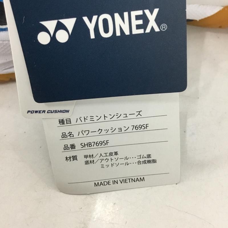 ヨネックス YONEX スニーカー スニーカー SHB769SF パワークッション769SF バドミントンシューズ 24.5cm 箱有 24.5cm ロゴ、文字 白 / ホワイト / X 青 / ブルー / X 紺 / ネイビー /  レディース USED 古着 中古 10147944