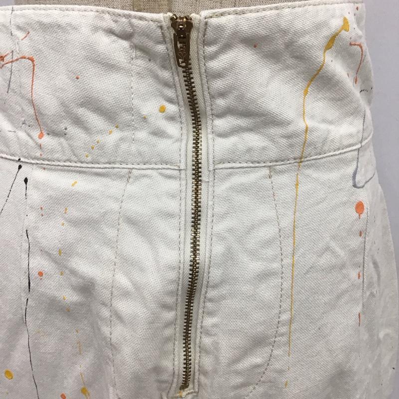 マウジー MOUSSY ボトムス ボトムス 010ESB11-0690 HW SPLASH MARINE WIDE PT ペイント ハイウエストワイドストレートパンツ 2  アイボリー / アイボリー /  レディース USED 古着 中古 10113989