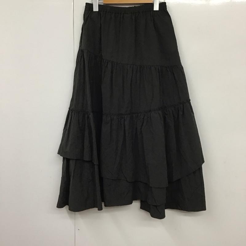 ニコアンド niko and... スカート ロングスカート FREE 無地 黒 / ブラック /  レディース USED 古着 中古 10130345