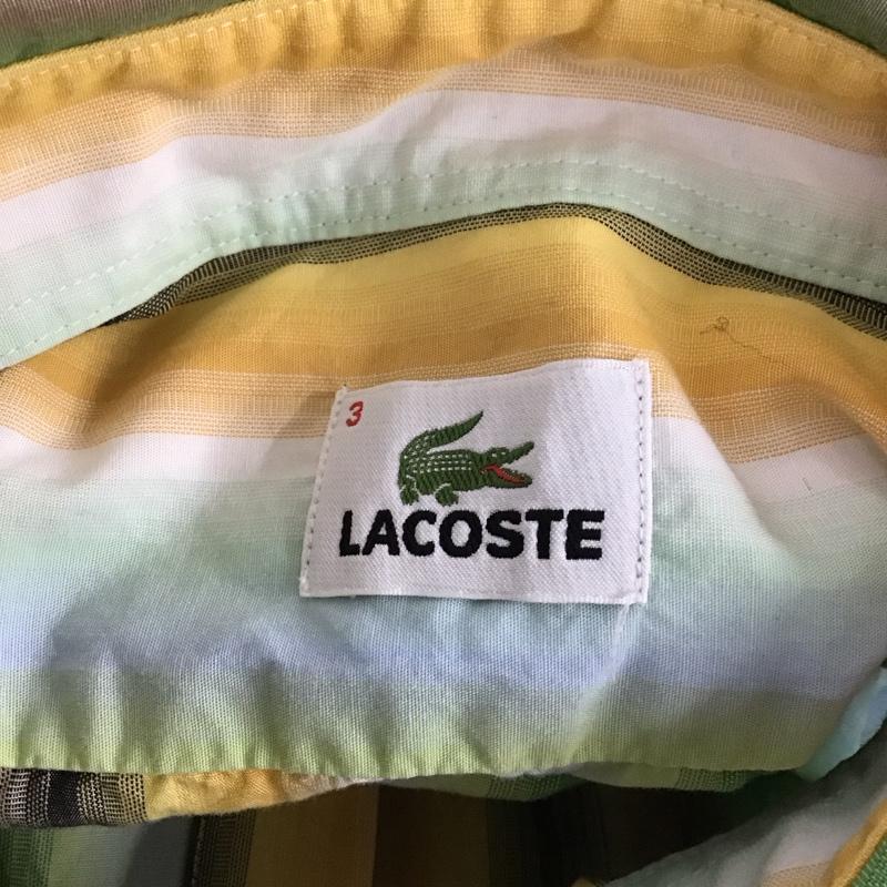 ラコステ LACOSTE シャツ、ブラウス 半袖 半袖シャツ ストライプシャツ ポケットシャツ 3 ストライプ マルチカラー / マルチカラー /  メンズ USED 古着 中古 10125763