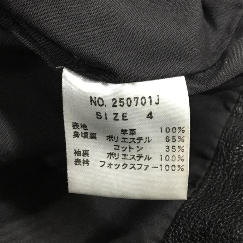 ジャックローズ JACKROSE ジャケット、上着 レザージャケット 250701J 羊革 ラムレザー 4 無地 黒 / ブラック /  メンズ USED 古着 中古 10118847