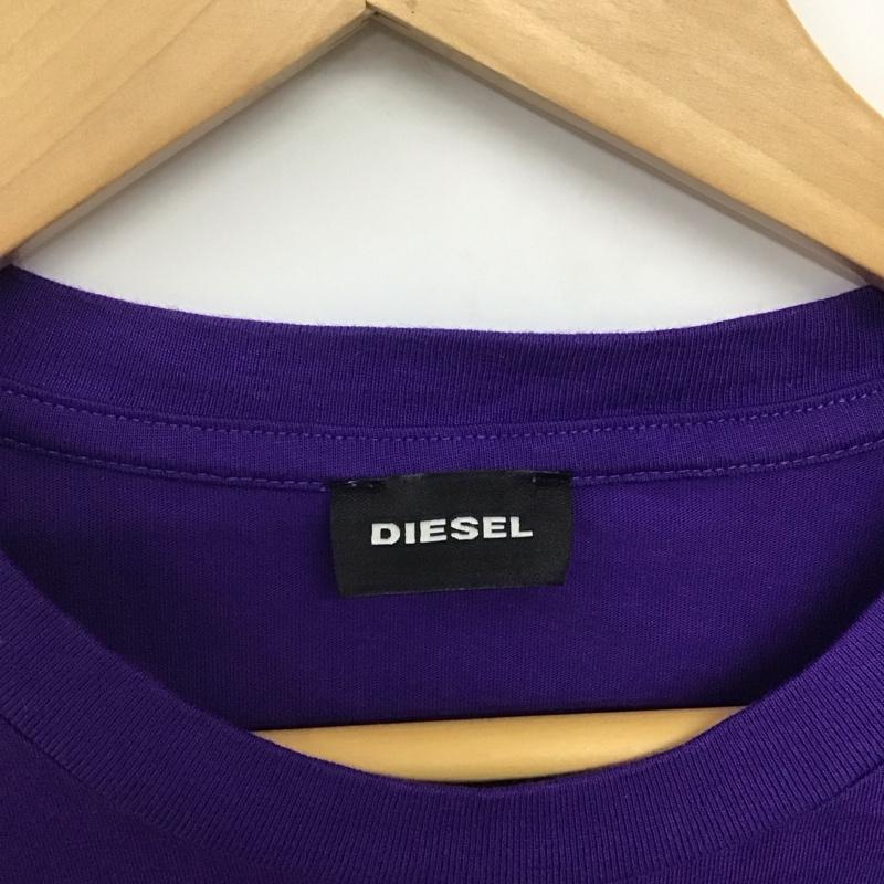 ディーゼル DIESEL Tシャツ 半袖 半袖カットソー プリントTシャツ クルーネックカットソー S ロゴ、文字 紫 / パープル /  メンズ USED 古着 中古 10146455