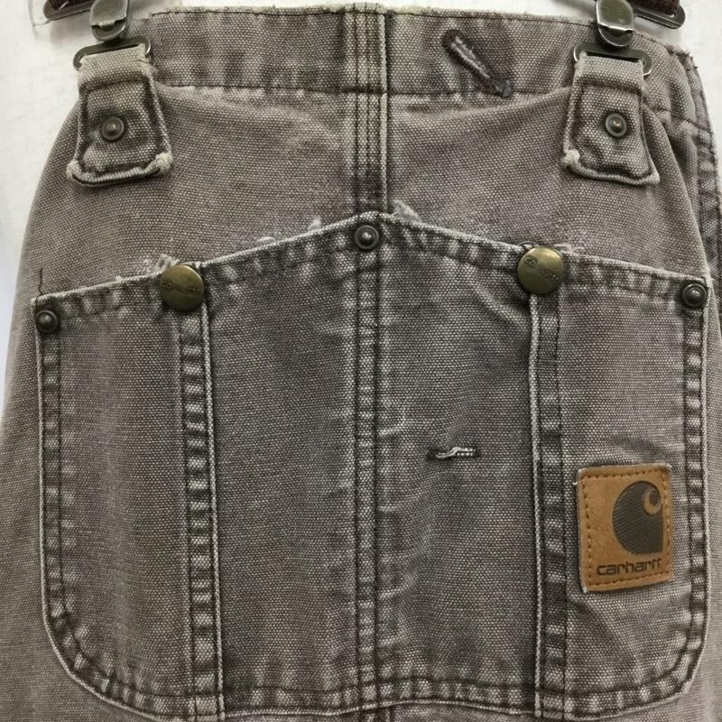 カーハート Carhartt サロペット・オーバーオール サロペット、オーバーオール オーバーオール オールインワン ワイドパンツ カジュアルパンツ ロゴ、文字 茶 / ブラウン /  メンズ USED 古着 中古 10115213