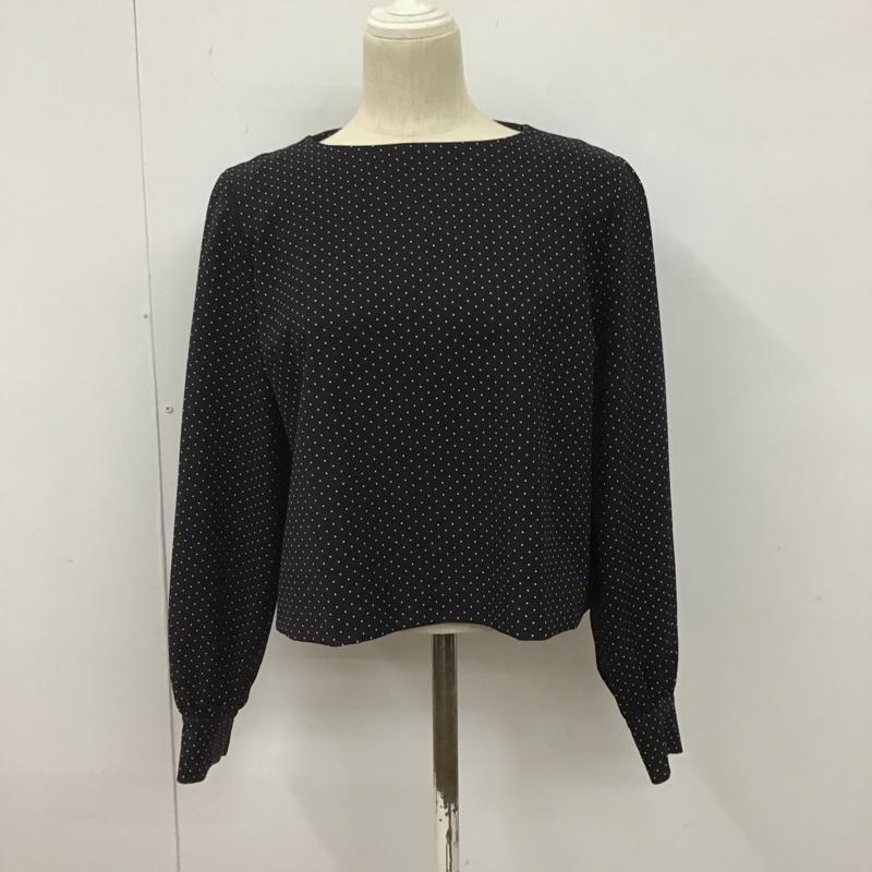 ミラオーウェン Mila Owen カットソー 長袖 0 ドット 黒 / ブラック /  レディース USED 古着 中古 10128415