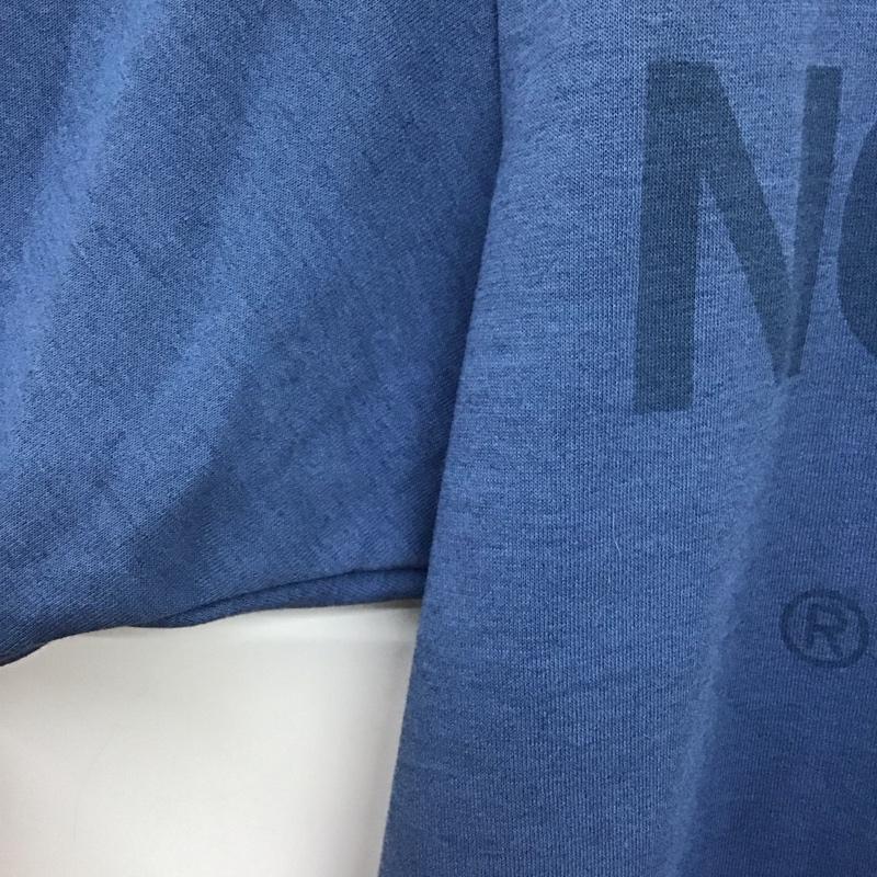ザノースフェイス THE NORTH FACE Tシャツ 半袖 半袖カットソー プリントTシャツ クルーネックカットソー L ロゴ、文字 青 / ブルー /  メンズ USED 古着 中古 10150286