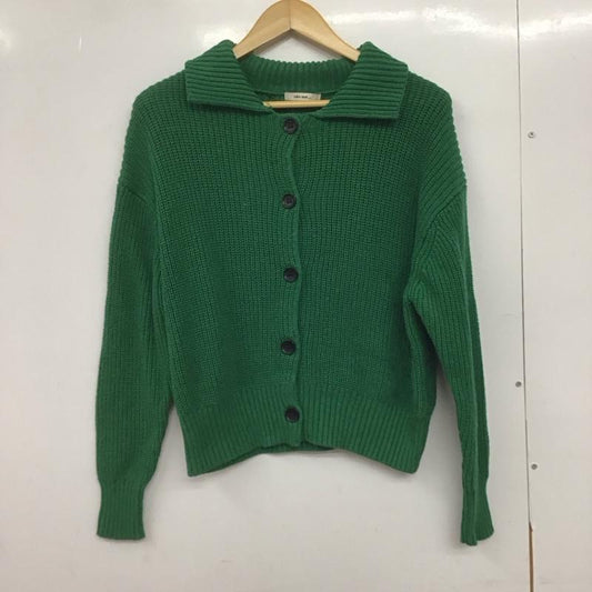 ニコアンド niko and... カーディガン 長袖 NKN25680CF 襟付きニットカーディガン FREE 無地 緑 / グリーン /  レディース USED 古着 中古 10146396