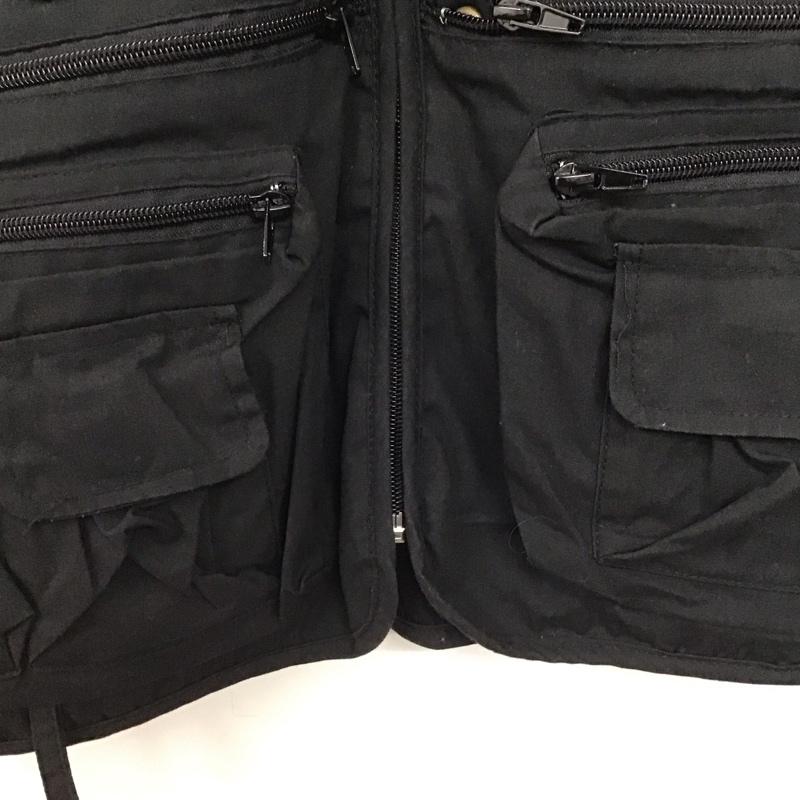 ロスコ ROTHCO ベスト ベスト ジップアップベスト ノースリーブカットソー アウター M 無地 黒 / ブラック /  メンズ USED 古着 中古 10141359