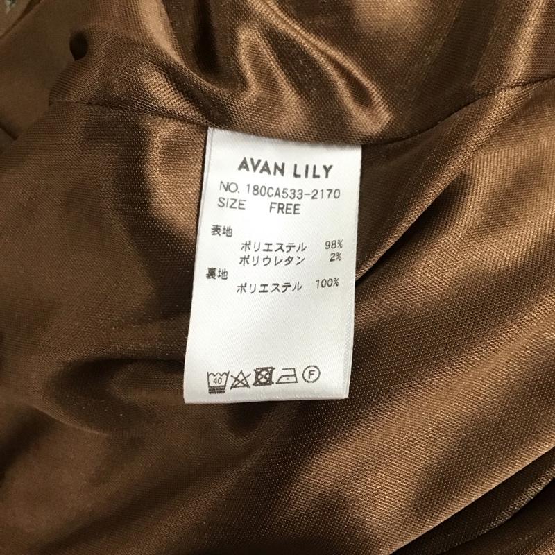 アヴァンリリィ Avan Lily ワンピース ロングスカート 長袖ロングワンピース フレアスカート ノーカラーロングワンピース FREE 総柄 X 花柄 マルチカラー / マルチカラー /  レディース USED 古着 中古 10113268