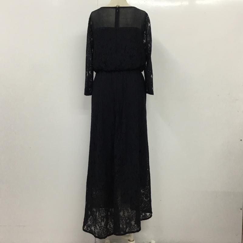 アパートバイローリーズ apart by lowrys ワンピース ロングスカート 半袖ロングワンピース フレアスカート 切り替えワンピース M 総柄 紺 / ネイビー /  レディース USED 古着 中古 10118567
