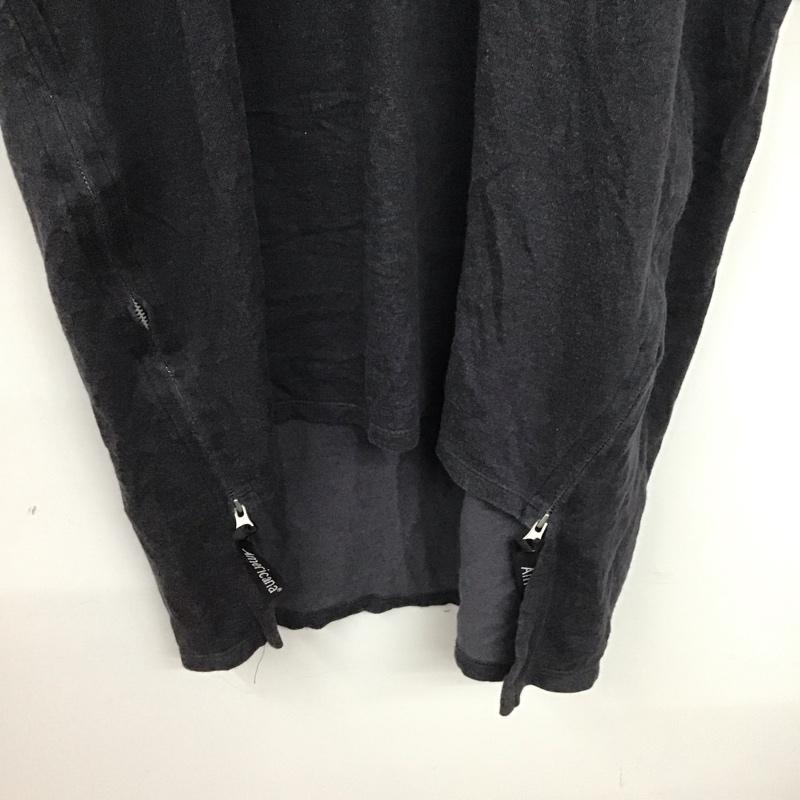 アメリカーナ AMERICANA ワンピース ロングスカート 長袖ワンピース ロングワンピース サイドジップ ロゴ、文字 紺 / ネイビー /  レディース USED 古着 中古 10142076