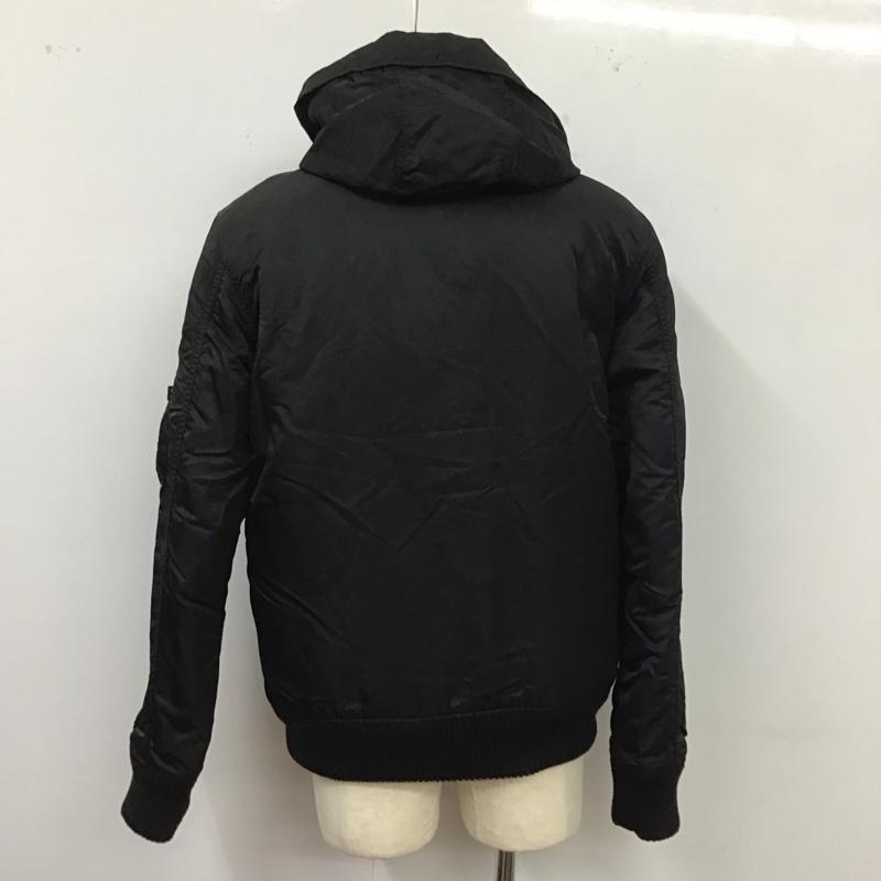 アルファインダストリー Alpha Industries ジャケット、上着 ジャケット、ブレザー ジップアップジャケット アウター フード付きジャケット XL ロゴ、文字 黒 / ブラック /  メンズ USED 古着 中古 10125147