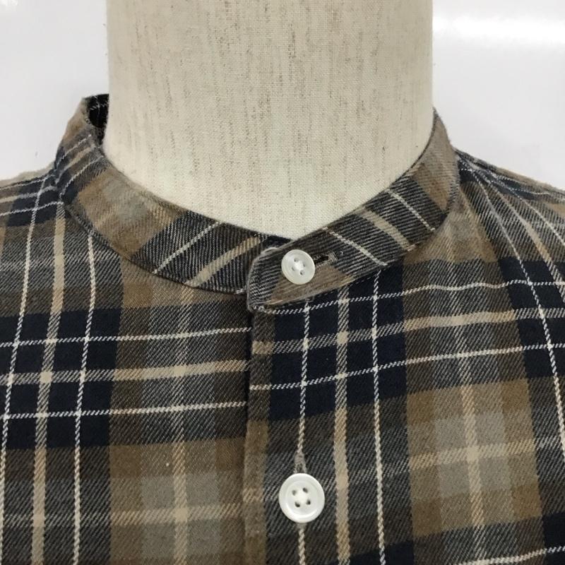 アーバンリサーチドアーズ URBAN RESEARCH DOORS シャツ、ブラウス 長袖 dr27-13x755 ネルバンドカラーシャツ ノーカラーシャツ チェックシャツ M チェック マルチカラー / マルチカラー /  メンズ USED 古着 中古 10110217