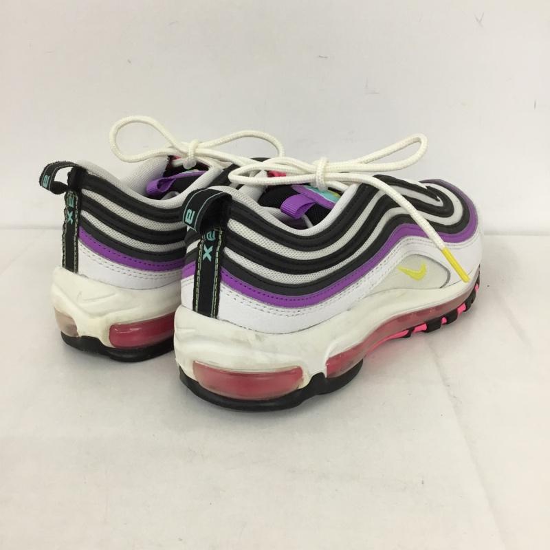 ナイキ NIKE スニーカー スニーカー 921733-106 W AIR MAX 97 25.5cm 25.5cm ワンポイント 黒 / ブラック / X 紫 / パープル / X 白 / ホワイト /  レディース USED 古着 中古 10129545