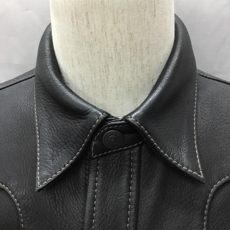 フラットヘッド The Flat Head シャツ、ブラウス 長袖 長袖シャツ 鹿革 レザーシャツ カジュアルシャツ 36 無地 ダークブラウン / ダークブラウン /  メンズ USED 古着 中古 10114871