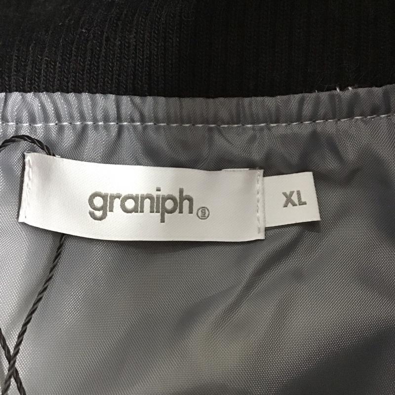 グラニフ graniph ジャケット、上着 ジャケット、ブレザー 016000303 スタジャン アウター ラグラン XL ロゴ、文字 灰 / グレー /  メンズ USED 古着 中古 10131310