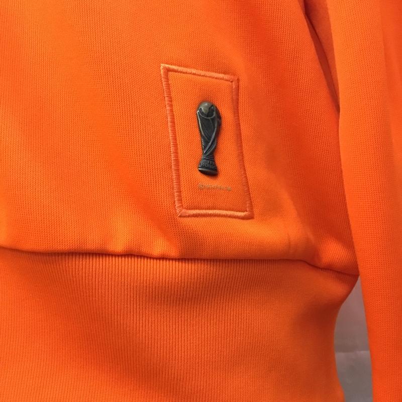 アディダス adidas ジャケット、上着 ジャケット、ブレザー 705766 オランダ代表 トラックジャケット ジップアップジャケット ジャージ ロゴ、文字 橙 / オレンジ /  メンズ USED 古着 中古 10108810