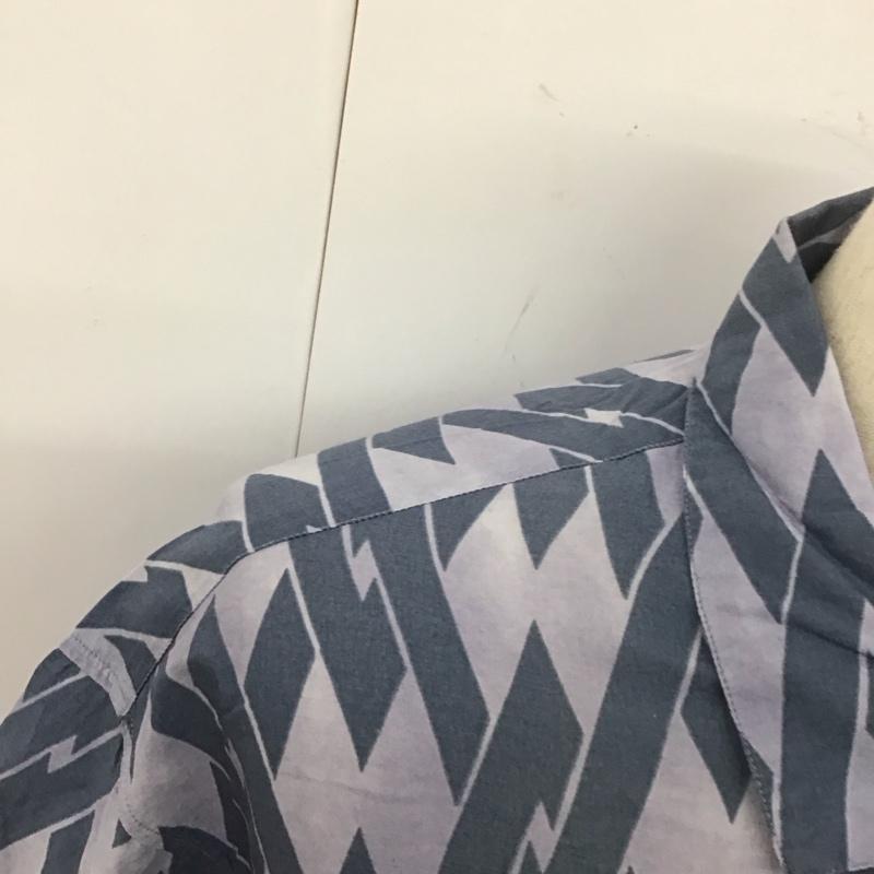 アルマーニコレッツォーニ ARMANI COLLEZIONI シャツ、ブラウス 半袖 半袖シャツ カラーシャツ 半袖カットソー プリントシャツ XXL 総柄 紺 / ネイビー / X 紫 / パープル /  メンズ USED 古着 中古 10107472