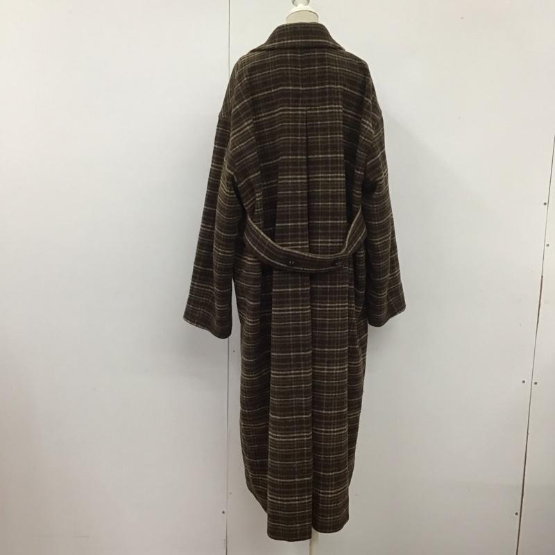 マウジー MOUSSY コート コート一般 010DAG30-6490 A LINE WOOL LONG COAT 2 チェック 茶 / ブラウン /  レディース USED 古着 中古 10108229