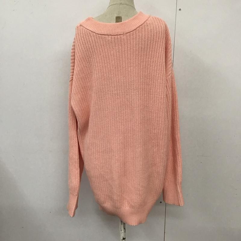 ジーナシス JEANASIS ニット、セーター 長袖 JS064190CF FREE 無地 桃 / ピンク /  レディース USED 古着 中古 10124021