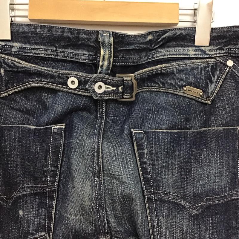 ディーゼル DIESEL パンツ デニム、ジーンズ デニムパンツ スリムパンツ カジュアルパンツ 31インチ ロゴ、文字 インディゴ / インディゴ /  メンズ USED 古着 中古 10147492