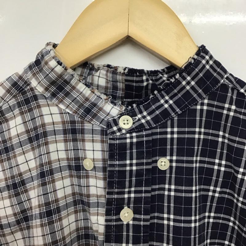エシンタ etsinta シャツ、ブラウス 長袖 長袖シャツ ノーカラーシャツ チェックシャツ チェック マルチカラー / マルチカラー /  メンズ USED 古着 中古 10132907