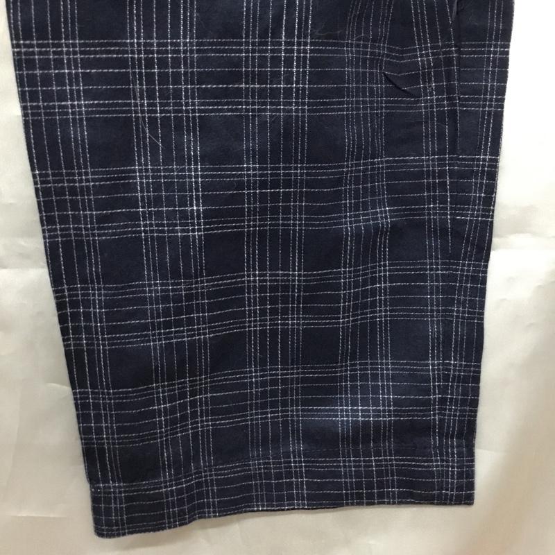 ザラメン ZARA MAN パンツ スラックス スラックスパンツ ワイドパンツ カジュアルパンツ チェックパンツ 42 チェック 紺 / ネイビー /  メンズ USED 古着 中古 10122390