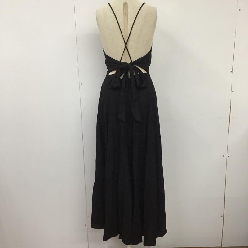 ザラ ZARA ワンピース ロングスカート 2741 041 800 キャミワンピース リネン混 XS 無地 黒 / ブラック /  レディース USED 古着 中古 10109496
