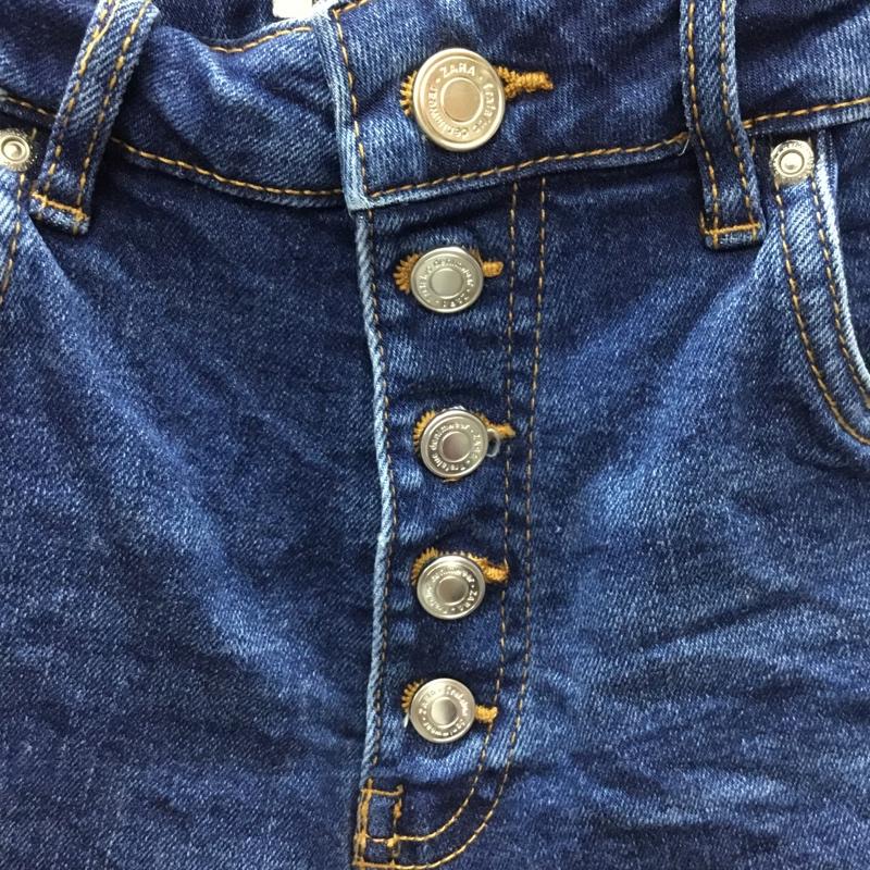 ザラ ZARA パンツ ショートパンツ デニムショートパンツ 26インチ 無地 インディゴ / インディゴ /  レディース USED 古着 中古 10110699