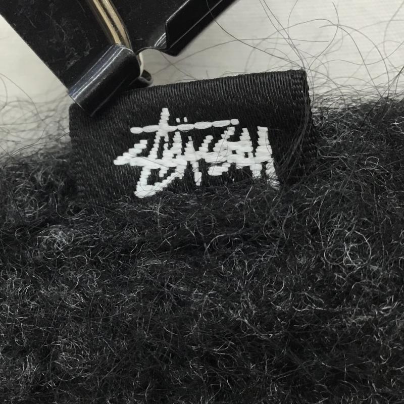 ステューシー STUSSY ニット、セーター 長袖 MOHAIR TENNIS　モヘア　テニスセーター L 無地 黒 / ブラック /  メンズ USED 古着 中古 10136312