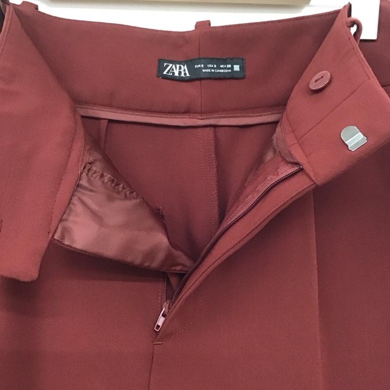 ザラ ZARA パンツ スラックス S 無地 えんじ / ワインレッド /  レディース USED 古着 中古 10144009