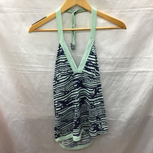 ディーゼル DIESEL トップス トップス ホルターネック M 総柄 紺 / ネイビー / X 薄緑 / ライトグリーン /  レディース USED 古着 中古 10118168